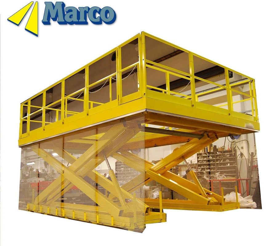 Wysokiej wydajności platforma robocza Marco Hydraulic Scissor Lift z dwoma przesuwnymi płytami podłogowymi